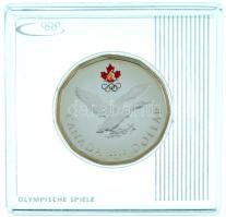 Kanada 2006. 1$ Ag "Téli Olimpia 2006 - Lucky Loonie" részben multicolor, kapszulában T:PP patina Canada 2006. 1 Dollar Ag "2006 Winter Olympic Games - Lucky Loonie" partially coloured, in capsule C:PP patina Krause KM#630a