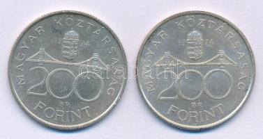 1994. 200Ft "Deák" Ag (2x) T:AU,XF Adamo F13.1