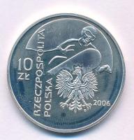 Lengyelország 2006. 10Zl Ag "Torinói Téli Olimpia 2006" kapszulában T:PP ujjlenyomat, pati...
