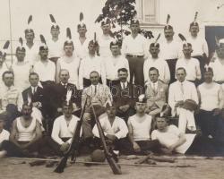 cca 1930-1940 Mátészalkai Testgyakorlók Köre / Mátészalkai Levente Egyesület, kartonra kasírozott fo...