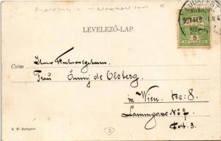 1907 Budapest VI. Andrássy út, Nagymező utca sarok, Török S. gyógyszertára, Csonka, Ulrich B. J. üzl...