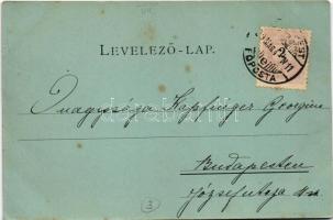 1899 (Vorläufer) Budapest V. Károly körút, üzletek, háttérben a Nemzeti színház régi épülete (fl)