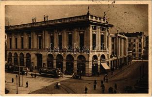 1929 Budapest VIII. Corvin Áruház, villamos (EK)