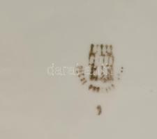 Zsolnay hat személyes porcelán étkészlet. Hiányos: hat mély, hat lapos tányér, leveses tál Matricás,...