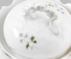 Régi teás kanna, Cseh, XIX. sz. matricás, jelzett, kis kopással 23 cm