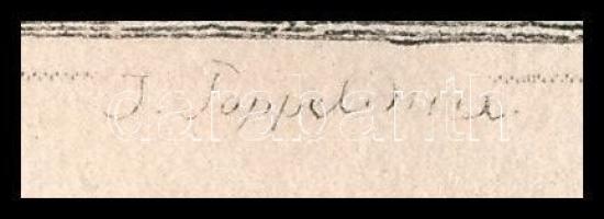 cca 1850 Johann Poppel (1807-1882): A Dózsepalota Velencében / Der Dogenpallast in Venedig. Acélmets...