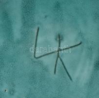 Iparművészeti kerámia váza. Jelzett, kopással, m: 23 cm