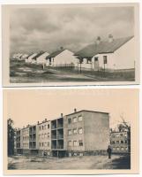 Tatabánya - 5 db MODERN város képeslap: bányászlakások, Kertváros, élelmiszerbolt, focipálya, Városi...