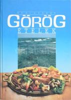 Rezi György: Görög ételek. Bp., 1990. Intertype. Színes fotókkal illusztrálva. Kiadói kartonált papírkötés. Tollal írt megjelölésekkel néhány oldalon, de jó állapotban.