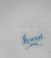 Herendi domború levél díszítménnyel váza. 2. oszt. jelzéssel, hibátlan, m: 11 cm