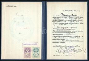 1978-1980 Mezőgazdasági vállalatgazdasági leckekönyv és oklevél Dimény Judit részére