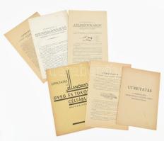 cca 1930-1940 Verbőczi-féle (Verbőczy Kálmán) célzást segítő eszközök útmutatói, 6 db