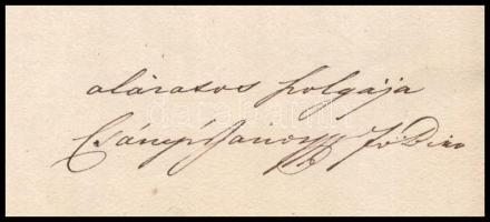 1843 Csányi János (1788-1870) híres kecskeméti főbíró által írt viaszpecsétes levél