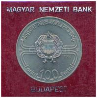 1982. 100Ft Cu-Ni "Labdarúgó világbajnokság 1982" sérült műbőr tokban, tanúsítvánnyal T:UN...