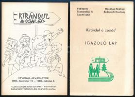 1983-1984 Kirándul a család - A Hazafias Népfront Budapesti Bizottsága túra-programfüzetei, 3 db + k...
