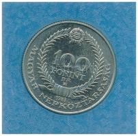 1983. 100Ft Cu-Ni-Zn "Czóbel Béla" tokban, tanúsítvánnyal T:BU az érmét tartó műanyag lapk...