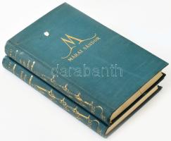 Márai Sándor: Egy polgár vallomásai II. Bp., ,Dante, 319+1 p. + Márai Sándor: A szegények iskolája. Bp.,1933,Patnheon, 255+1 p. A könyvdíszeket Székely-Kovács Olga rajzolta. Kiadói aranyozott zöld egészvászon sorozatkötésekben, kopott borítóval.