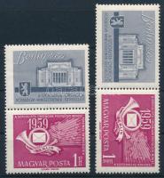 1959 2 db A Szocialista Országok Postaügyi minisztereinek értekezlete (II.) - Berlin szelvényes bélyeg, közte kettőspont tévnyomat + XIII. A vízjelállású bélyeg (4.000)