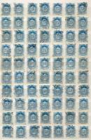 1874 Távírda Réznyomat 140 db bélyeg, kétoldalas A4-es berakólapon (205.000) / 140 stamps