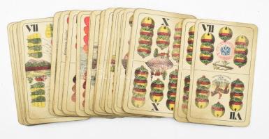 8 pakli ritka adóbélyeges kártya, vegyes állapotban és tartalomban