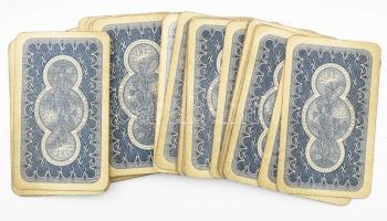 8 pakli ritka adóbélyeges kártya, vegyes állapotban és tartalomban