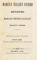 Marcus Tullius Cicero beszéde Manilius törvényjavaslata mellett a néphöz. Bécs, 1846, Mechitarista atyák betűivel. Papírkötésben, viseltes állapotban.