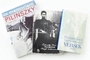 3 db Pilinszky János könyv: Pilinszky János: Beszélgetések Sheryl Suttonnal. Egy párbeszéd regénye. Bp., 1977, Szépirodalmi Könyvkiadó. Első kiadás. Kiadói kartonált papírkötés, kiadói papír védőborítóban, néhány lap kissé foltos. + Bogyay Katalin: In memoriam Pilinszky. Bp., 1989, Officina Nova. Kiadói egészvászon-kötés, kiadói papír védőborítóban. + Pilinszky János összegyűjtött művei. Versek. Szerk.: Jelenits István. Bp., 1995, Osiris-Századvég. Kiadói papírkötés.