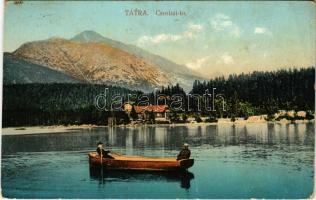 1910 Tátra, Magas-Tátra, Vysoké Tatry; Csorbai tó. Kiadja Feitzinger Ede / lake (EB)