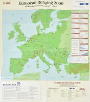 2000 European Refining - The strategic positioning of Europe's refiners / Európa olajfinomítóinak térképe, 75x64 cm