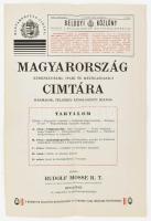 cca 1930 Magyarország címtára c. könyv reklám nyomtatványa 4 p