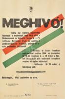 1940 Erdély visszatértének alkalmából tartott ünnepség plakátja, Békásmegyer. Jó állapotban, hajtva 30x55 cm