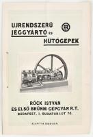 cca 1930 Röck István jéggyártó és hűtőgépek képes reklám nyomtatvány 8 p.