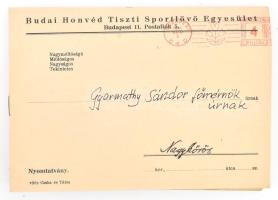 cca 1930 Budai Honvéd Tiszti Sportlövő Egyesület meghívó versenyre Program és szabályok 8 p