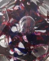 Antik levélnehezék, lapokra fazettált, kis sérülésekkel, d: 9,5 cm