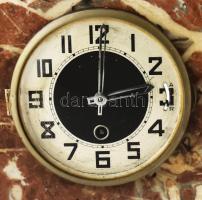 Antik márványtestű kandalló óra, 36x20x10 cm