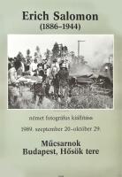 1989 Erich Salomon (1886-1944) német fotográfus kiállítása, Budapest, Műcsarnok. Kiállítási plakát, feltekerve, 83,5x59 cm