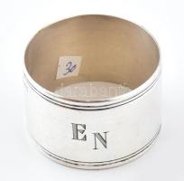 Christofle ezüstözött szalvétagyűrű, d: 4,5 cm