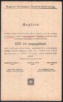 1935 Országos Magyar Tűzoltó Szövetség naggyűlés meghívó, jelentkezési lap, 8 p