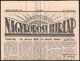 1935 Duna-Tiszaközi Nagykőrösi Hírlap XII. évf. 53. szám + Nagykőrösi hiradó XIII. 63. szám