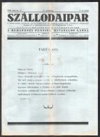 1930 A Szállodaipar. c. folyóirat II. évf. 5-6. sz 16p. hajtva