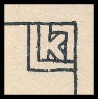 cca 1908 Kozma Lajos (1884-1948): "Lapis Refugii - Kert ajtaja", fametszet, papír kartonon...