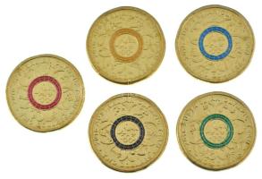 Ausztrália 2016. 2$ Al-bronz "Ausztrál Olimpiai csapat" (5xklf) Teljes sor! T:UNC
Austral...