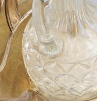 Ezüstözött olajecet tartó, 2 dugós üveggel, sérüléssel, 26x19 cm