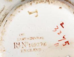 3 darab Copeland csésze alátéttel. Jelzett, erősen sérültek