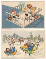 6 db MODERN Képzőművészeti Alap és Művészeti Alkotások sport motívumlap