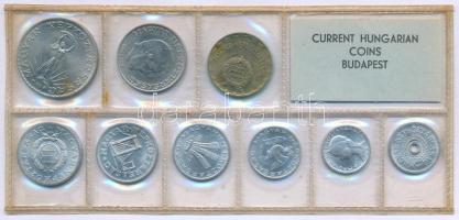 1977. 2f-10Ft (9xklf) érmés forgalmi sor viseltes fóliatokban T:UNC Adamo FO10