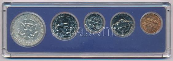 Amerikai Egyesült Államok 1967. 1c-1/2$ Ag, Cu-Ni, bronz (5xklf) forgalmi sor eredeti műanyag tokban...