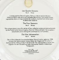 1990 körül, Villeroy & Boch dísztál, "Tél", jelzett, sorszámozott, hibátlan, eredeti d...