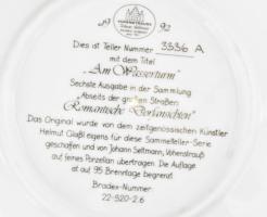 1992, Vohenstrauss dísztál, "A víztoronynáll", jelzett, sorszámozott, hibátlan, eredeti do...