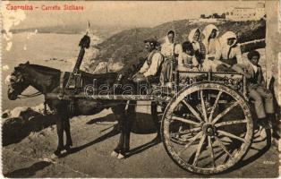 Taormina, Carretto Siciliano / Italian folklore, horse cart (b)